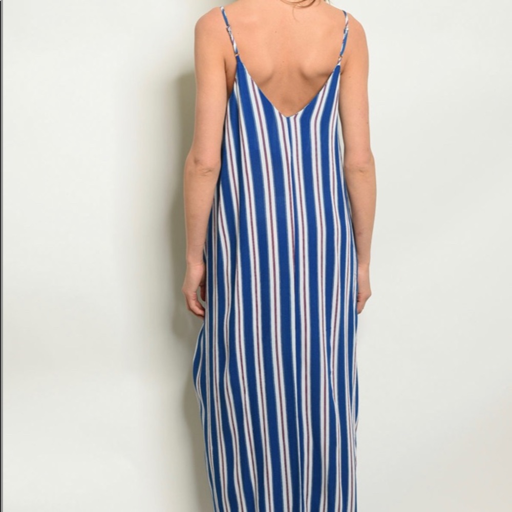Blue/white strip pocket dress - Picture 3 of 3